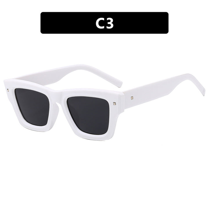 Dame trendy solbrille med firkantet ramme og UV-beskyttelse Luvikno