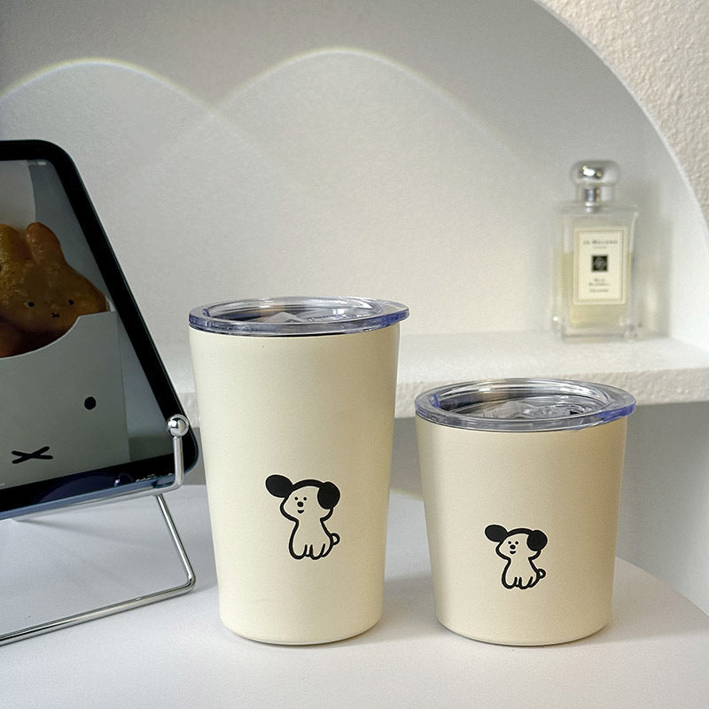 Dame Isolert Drikkekopp med sjarmerende hundedesign Luvikno