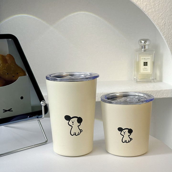 Dame Isolert Drikkekopp med sjarmerende hundedesign Luvikno