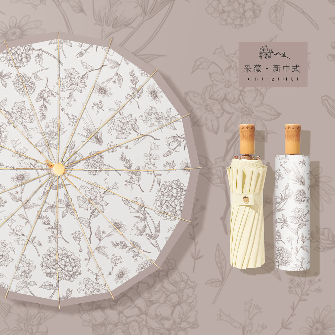 Dame Faltende Regnparaply med leken dyre design Luvikno