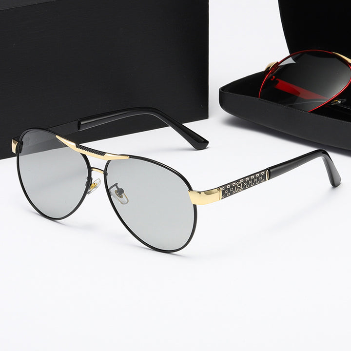 Damed elegante metall solbriller Luvikno
