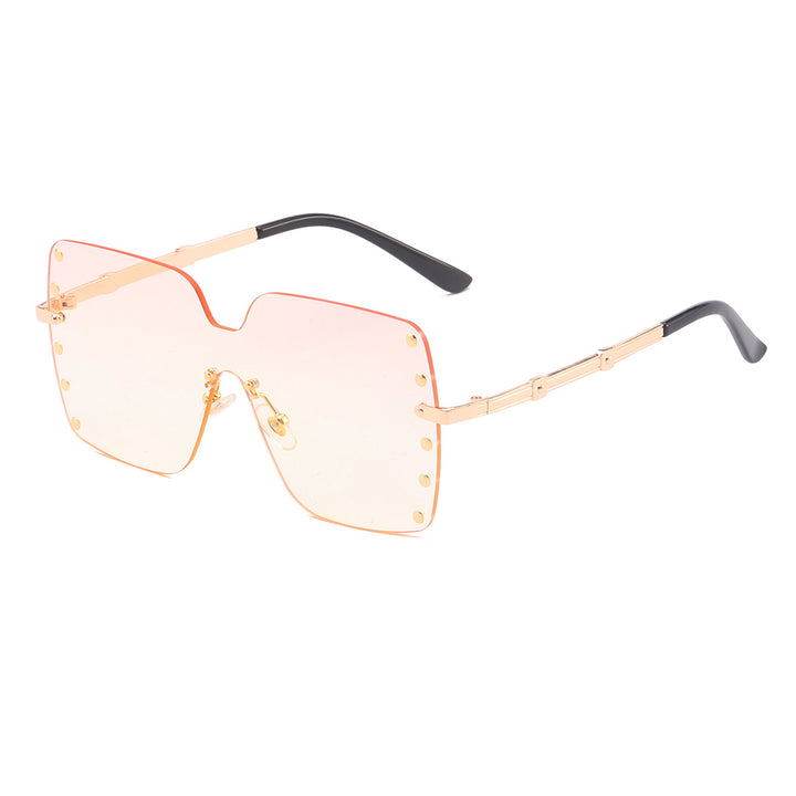 Dame oversized solbriller med trendy ramme Luvikno