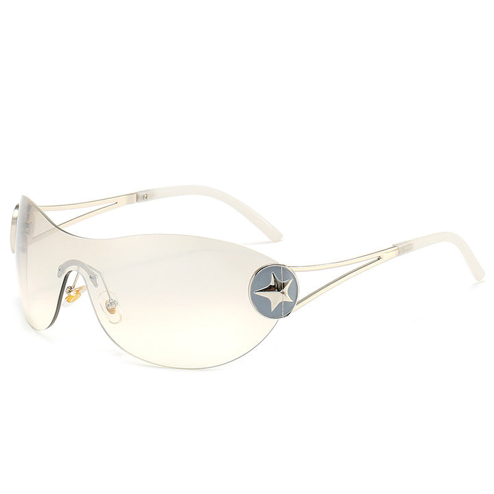 Dame Motebar Solbrille med gjennomsiktig design og stilige detaljer Luvikno