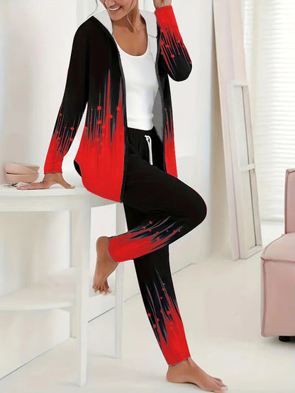 Naisten urheiluasu ainutlaatuisilla väriliukuefekteillä Luvik