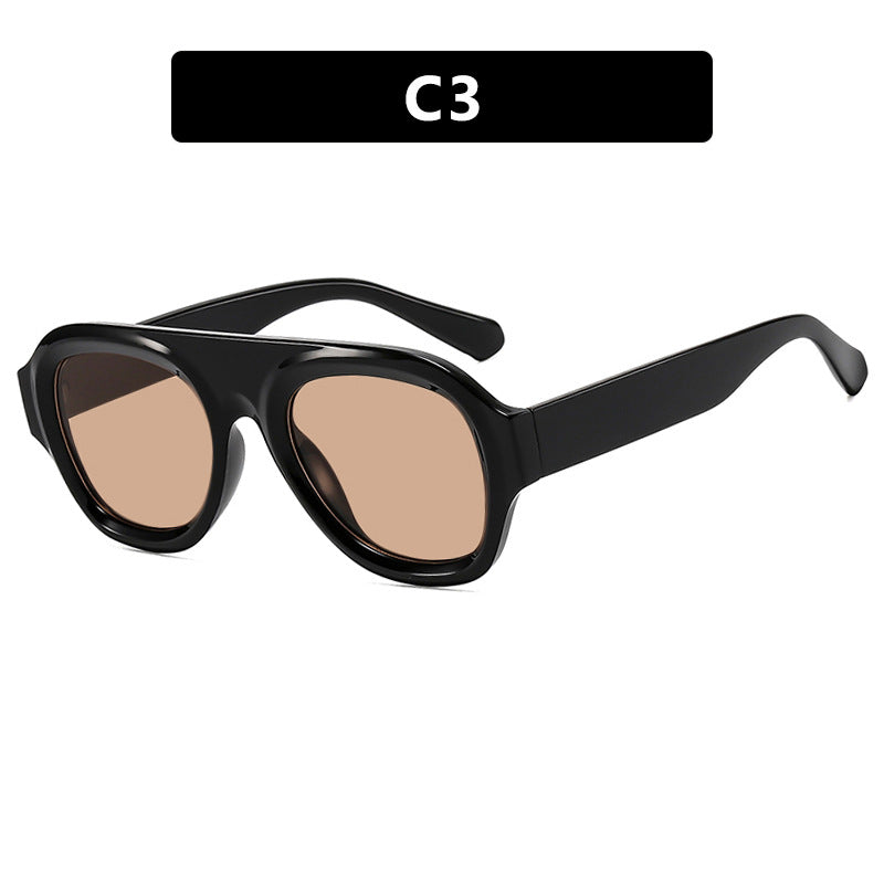 Damer oversized solbrille med moderne design og UV-beskyttelse Luvikno