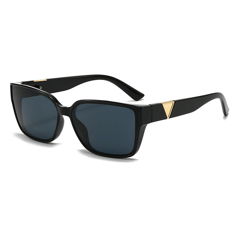 Dame Oversized kvadratisk solbrille med elegante detaljer Luvikno