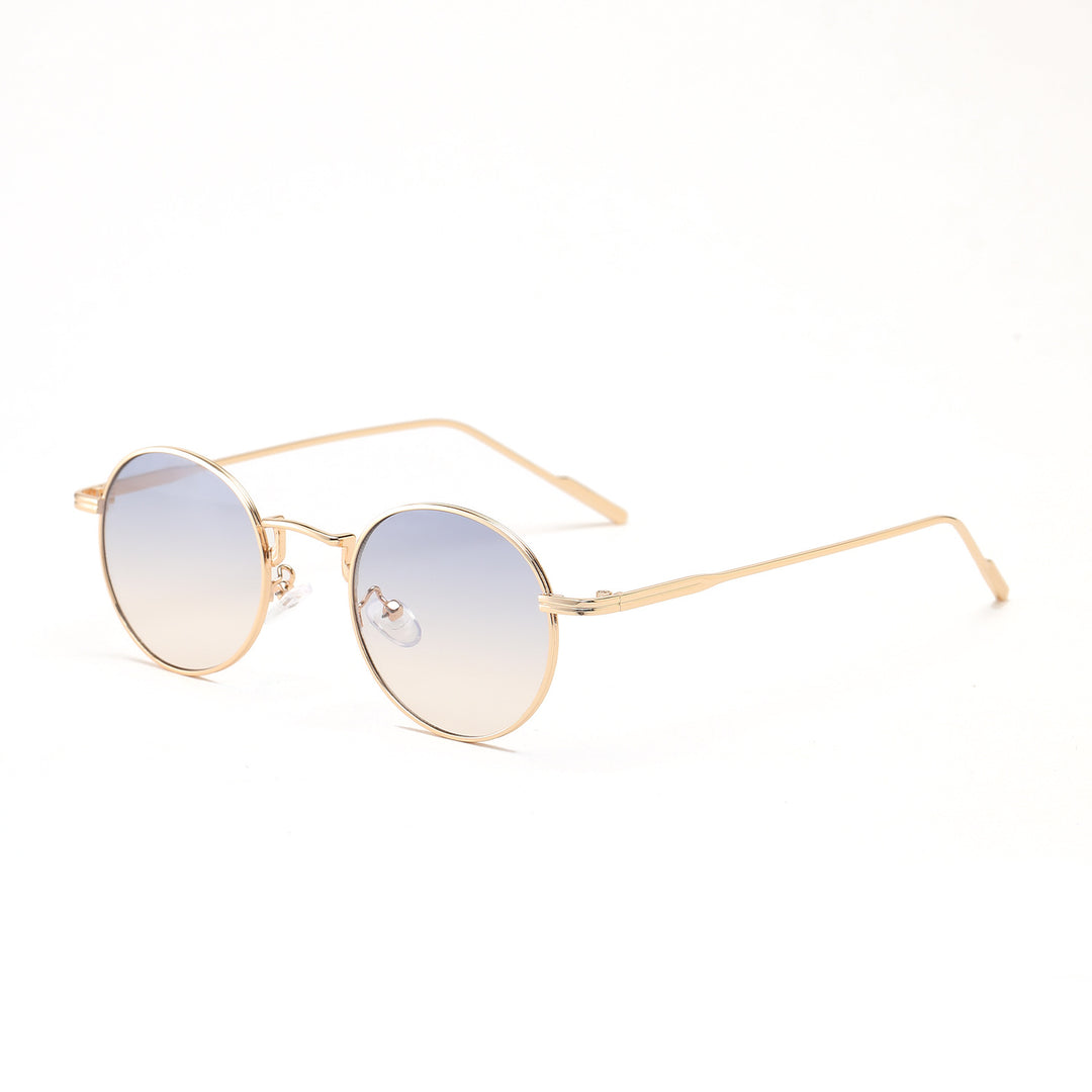 Dame rund modisk solbrille med elegant design Luvikno