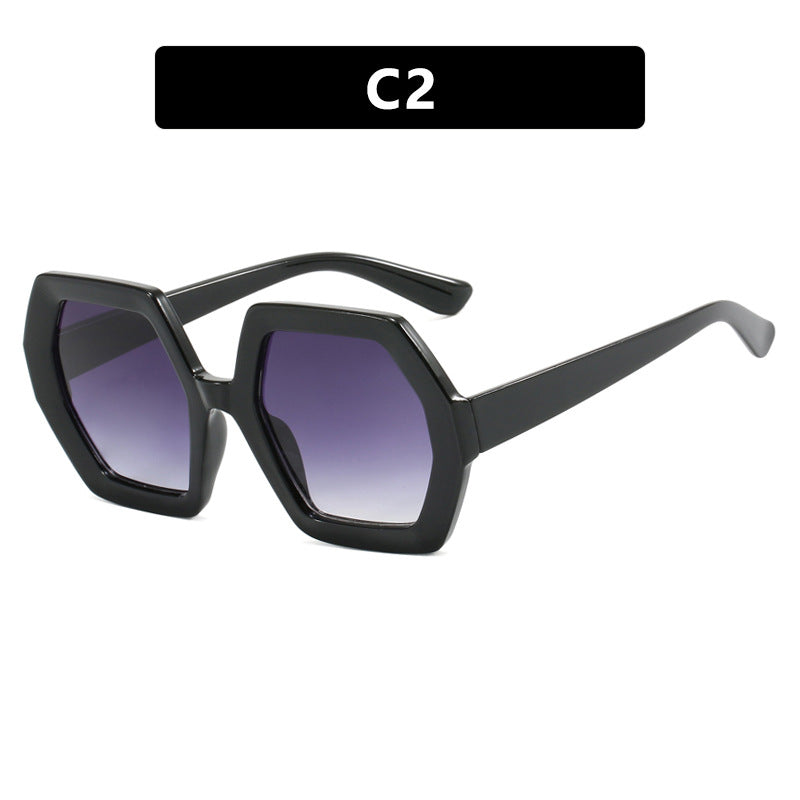 Damer innovativ hexagonal solbrille Luvikno