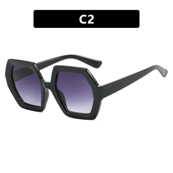 Damer innovativ hexagonal solbrille Luvikno