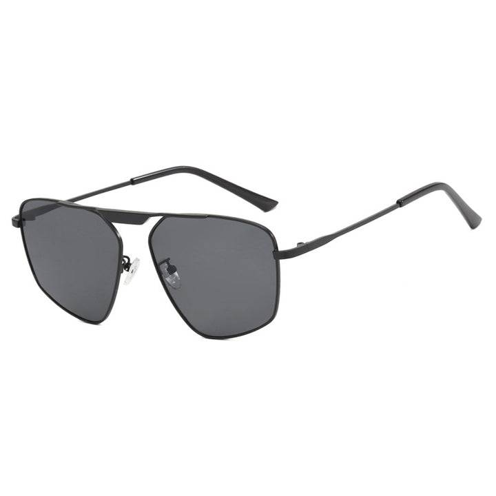 Dame solbrille i moderne, geometrisk design med robust metallramme Luvikno