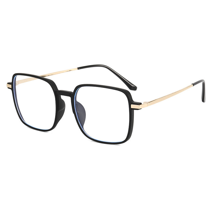 Dame moteriktig oversized solbrille med eksklusive metall-detaler Luvikno