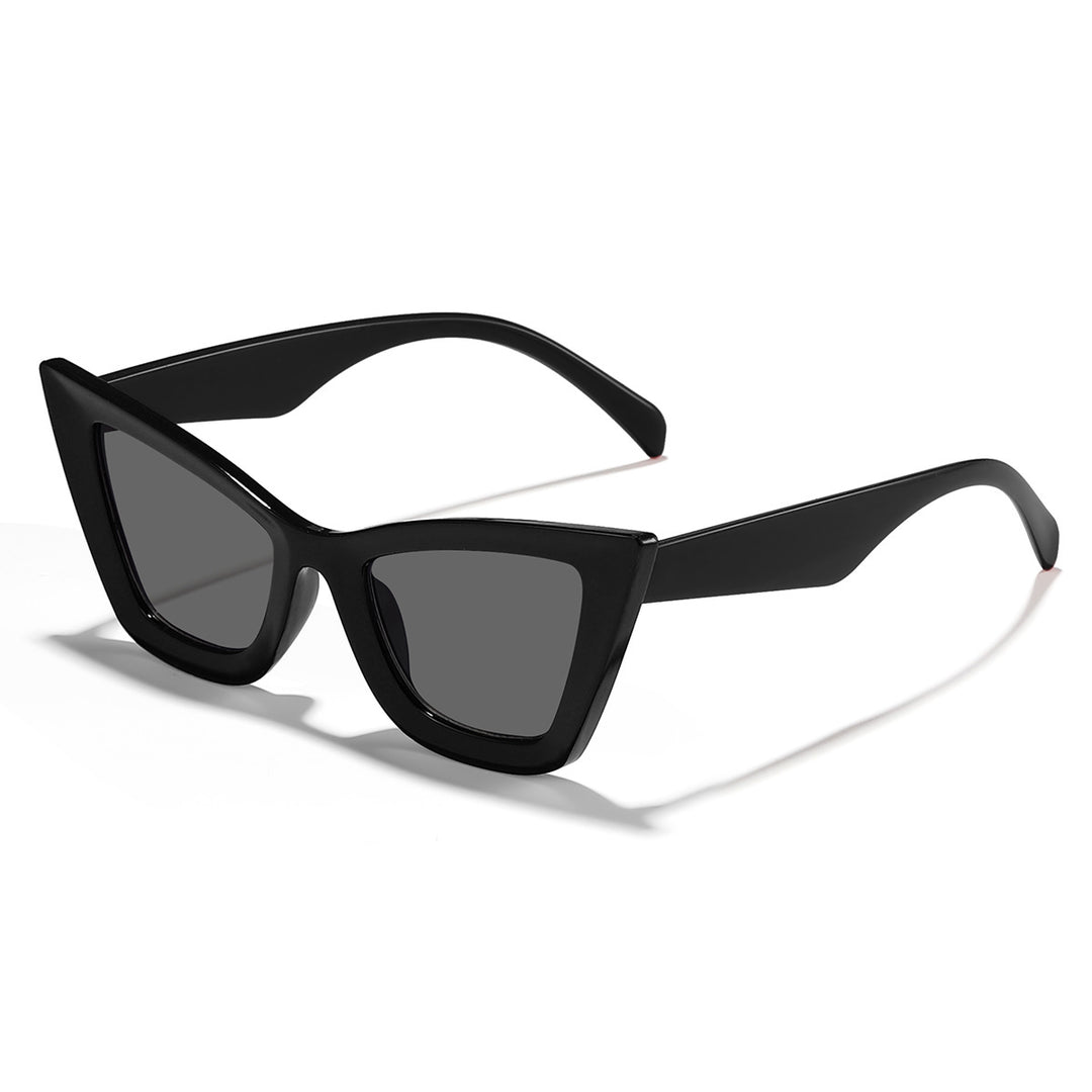 Dame Cat-Eye solbriller med moderne ramme og UV-beskyttelse Luvikno