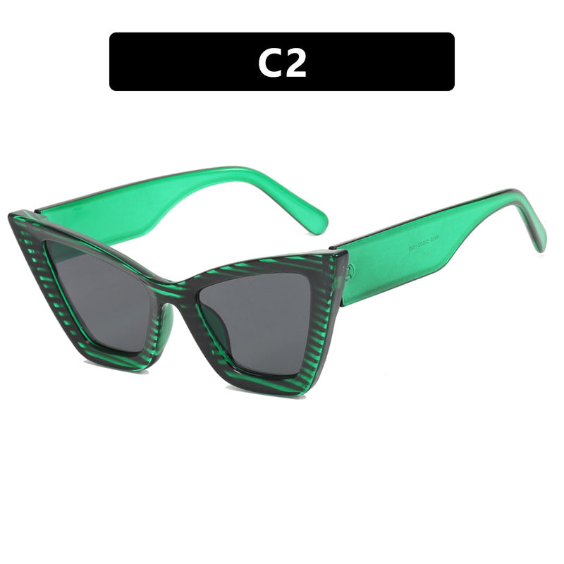 Damer Cat-Eye solbrille med elegante linser og UV-beskyttelse Luvikno