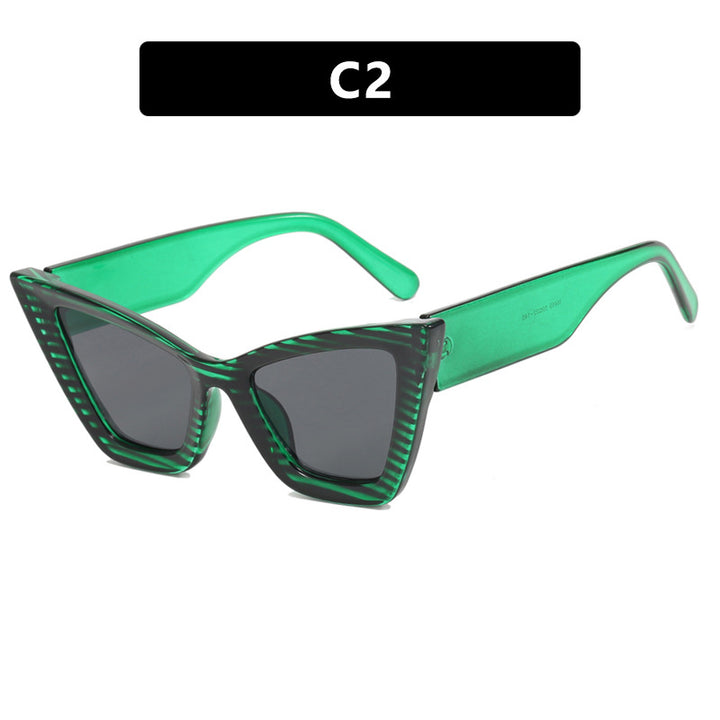 Damer Cat-Eye solbrille med elegante linser og UV-beskyttelse Luvikno