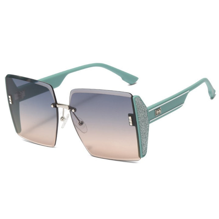 Dame Oversized solbrille med stilfull firkantet ramme Luvikno