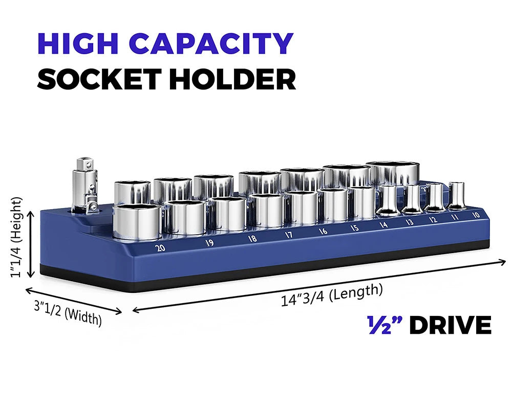 Heavy-Duty Magnetisk Socket Organizer Luvikno