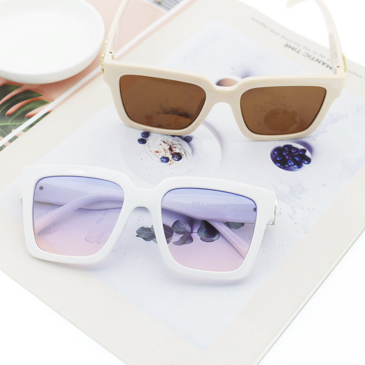 Dame trendy firkantet solbrille med høyverdig UV-beskytter teknologi Luvikno