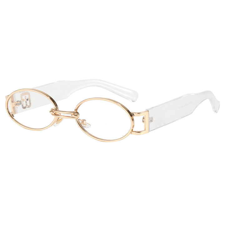 Dame moteriktig solbrille i oval design Luvikno