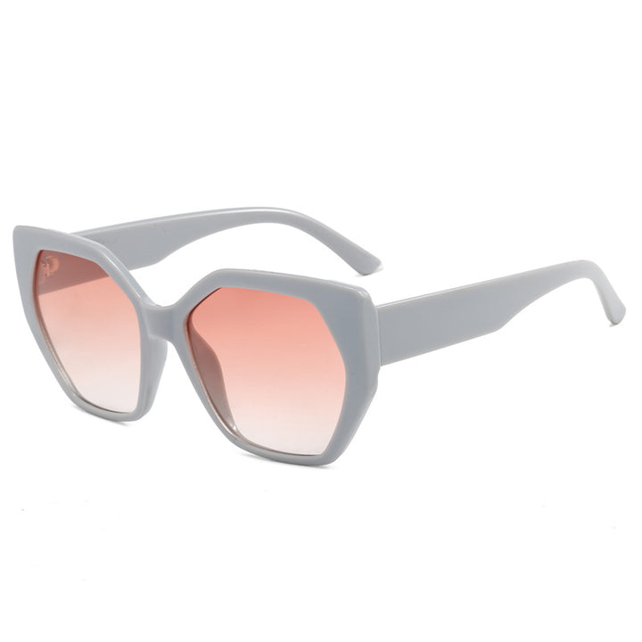 Dame oversized geometrisk solbrille Luvikno