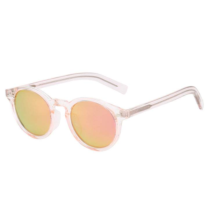Dame trendy solbriller med transparent ramme og gule glass Luvikno