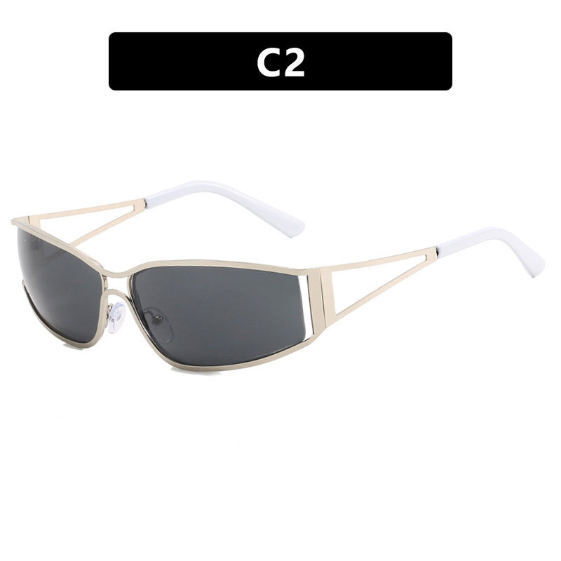 Damer sporty solbrille i futuristisk stil Luvikno