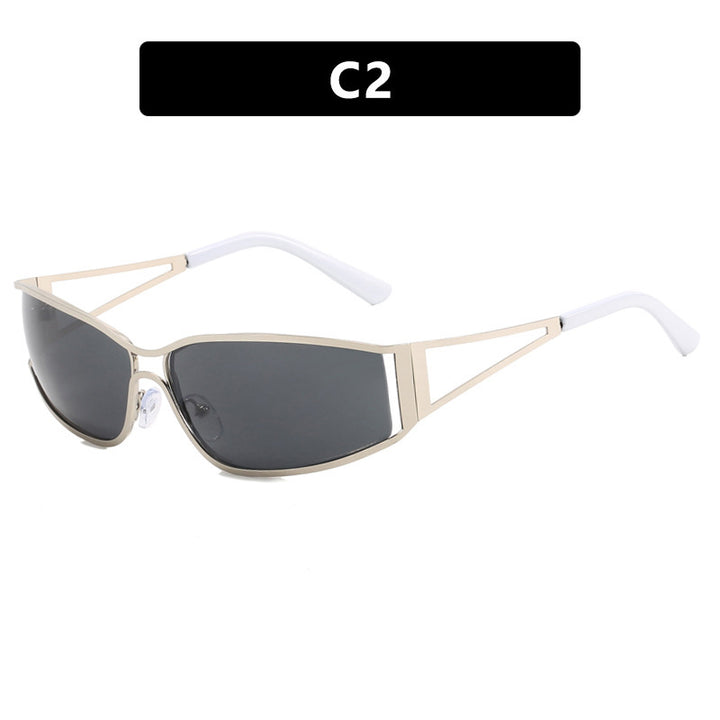 Damer sporty solbrille i futuristisk stil Luvikno