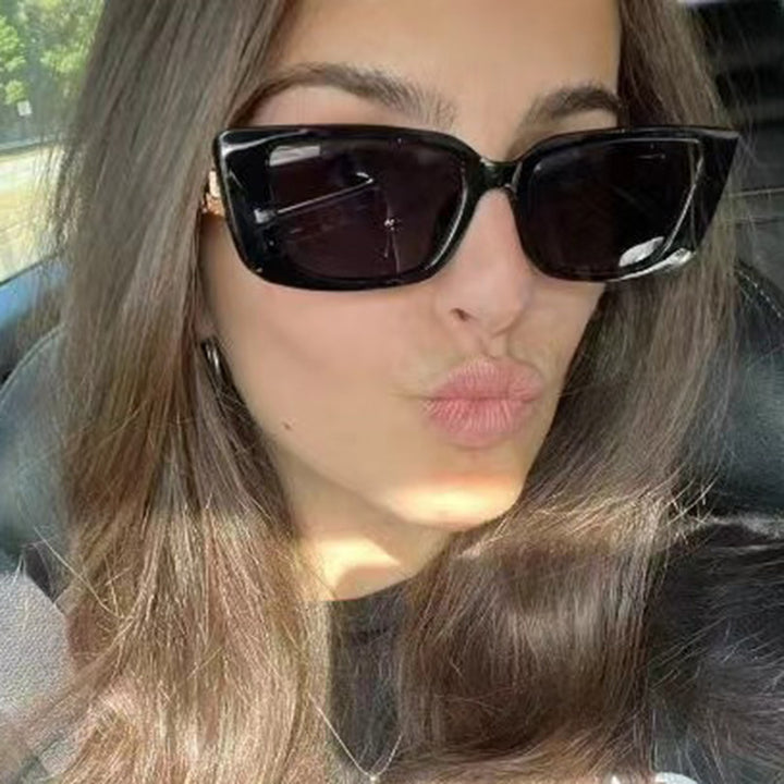 Dame moteriktig Oversized solbrille med unikt leopardmønster Luvikno