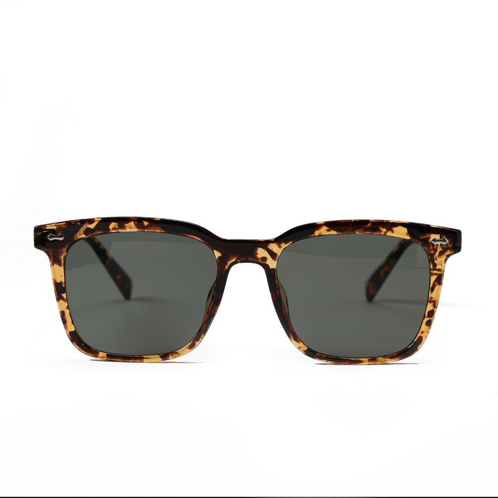 Dame quadratisk solbrille med elegant skilpadde-ramme Luvikno