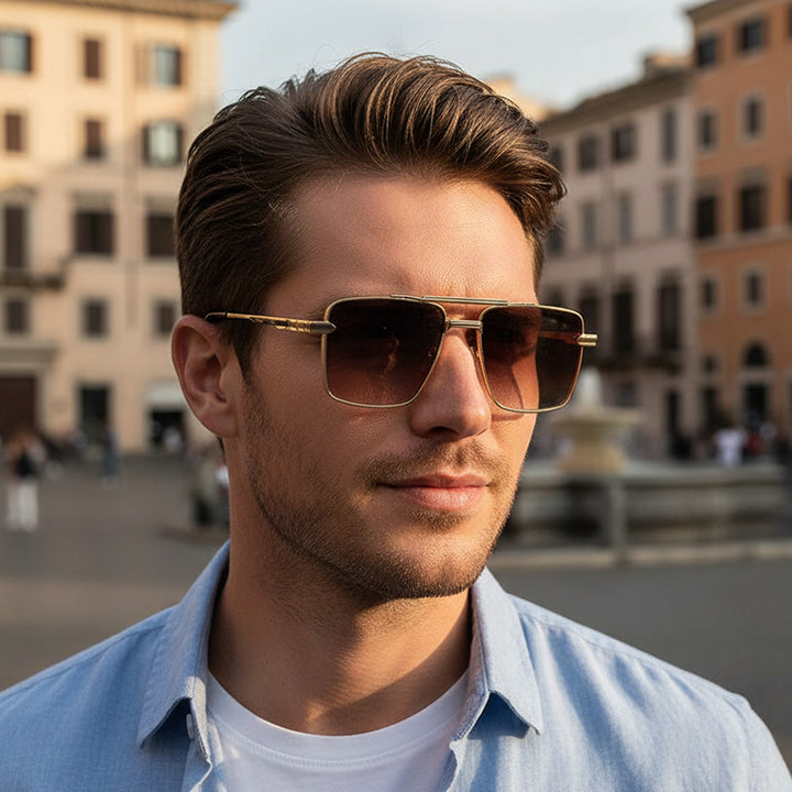 Dame futuristisk kvadratisk solbrille Luvikno