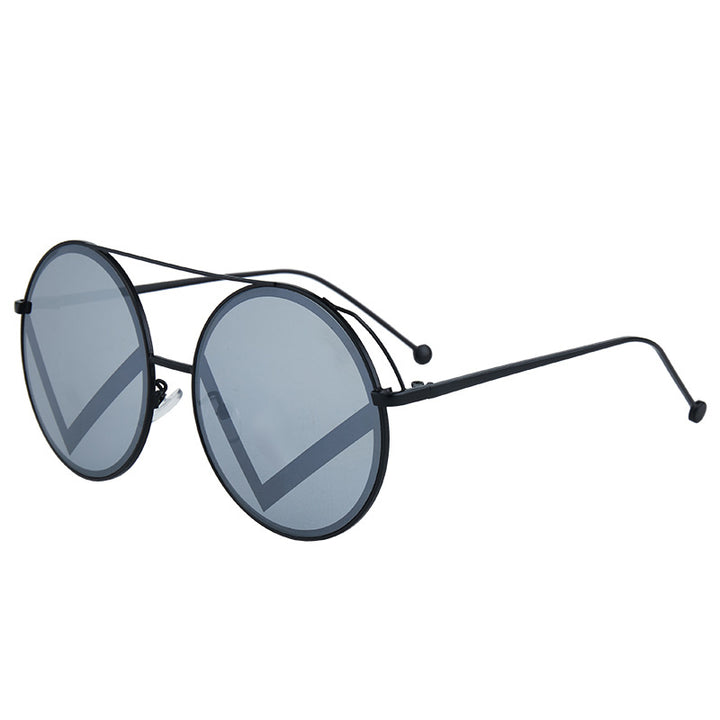 Kvinnelige fashionable runde solbriller Luvikno