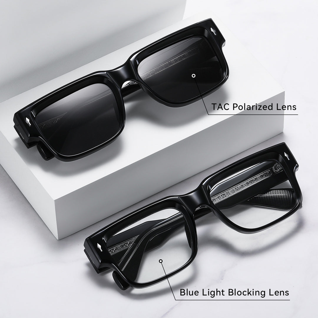 Dame solbrille i moderne, kantet design Luvikno