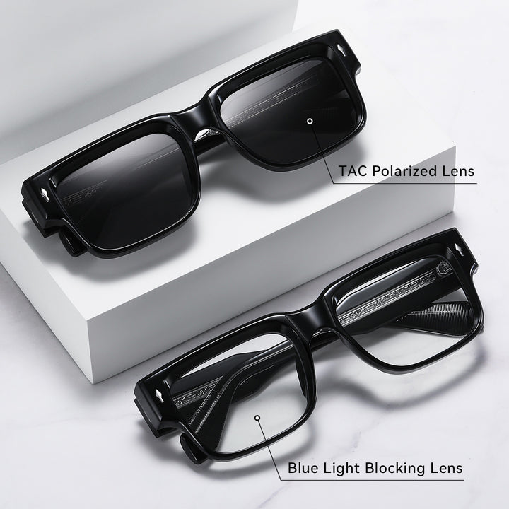 Dame solbrille i moderne, kantet design Luvikno