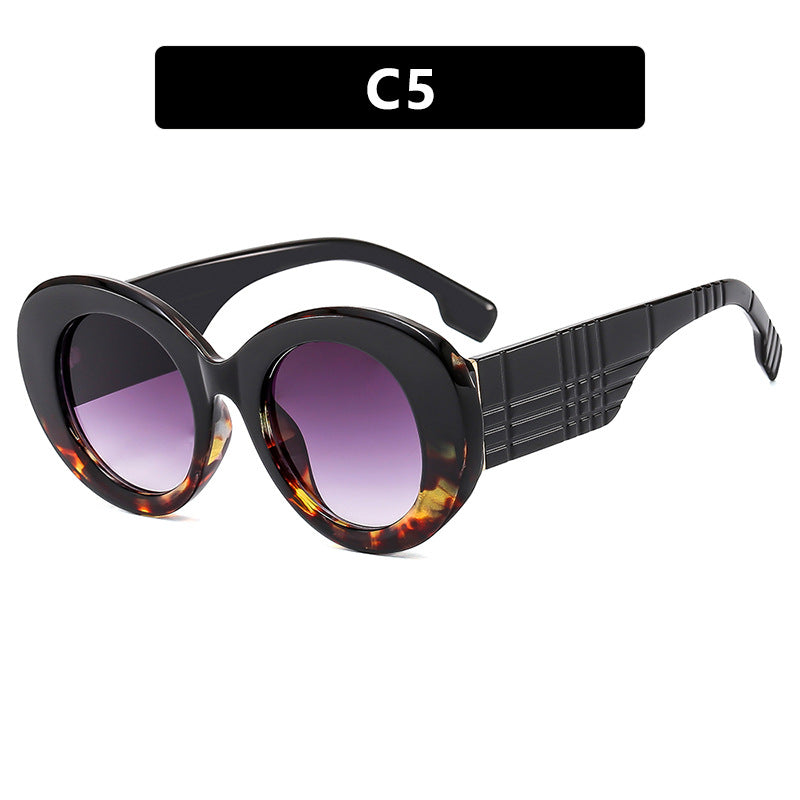 Dame ekstravagant solbrille med kreativ ramdesign og beskyttende UV-filter Luvikno