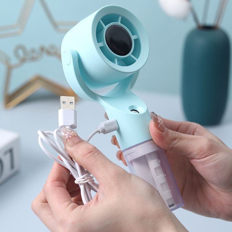 Unisex Bærbar Mini-Vifte med Vannsprayer Luvikno