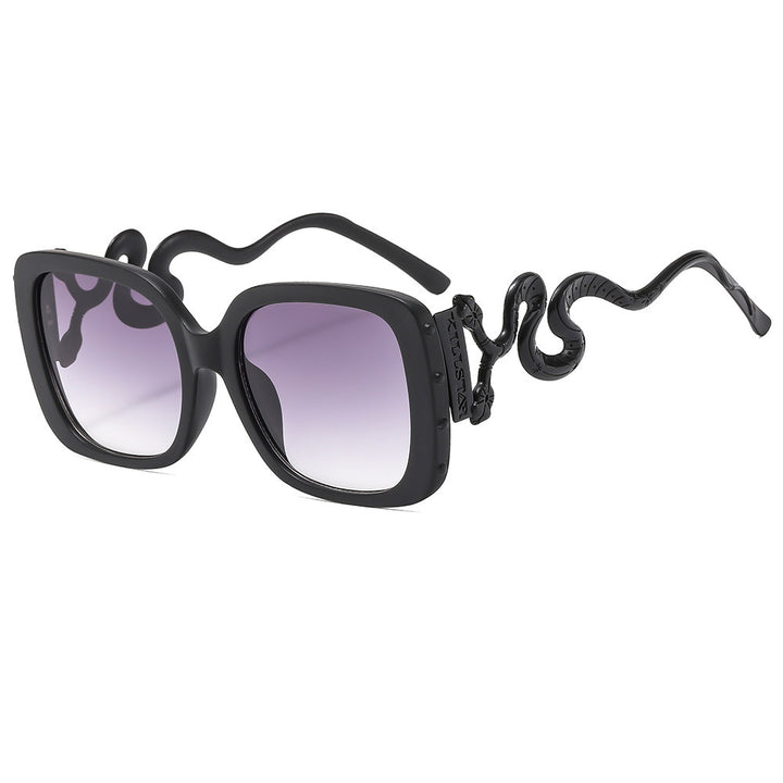 Dame ekstravagant designer solbrille med luksuriøs slangeramme Luvikno
