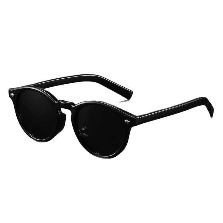 Dame Rund-solbrille med transparent ramme og reflekterende glass Luvikno
