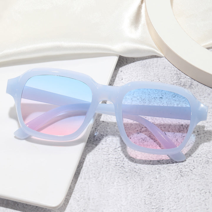Dame kvadratisk solbrille med stilige rammer Luvikno