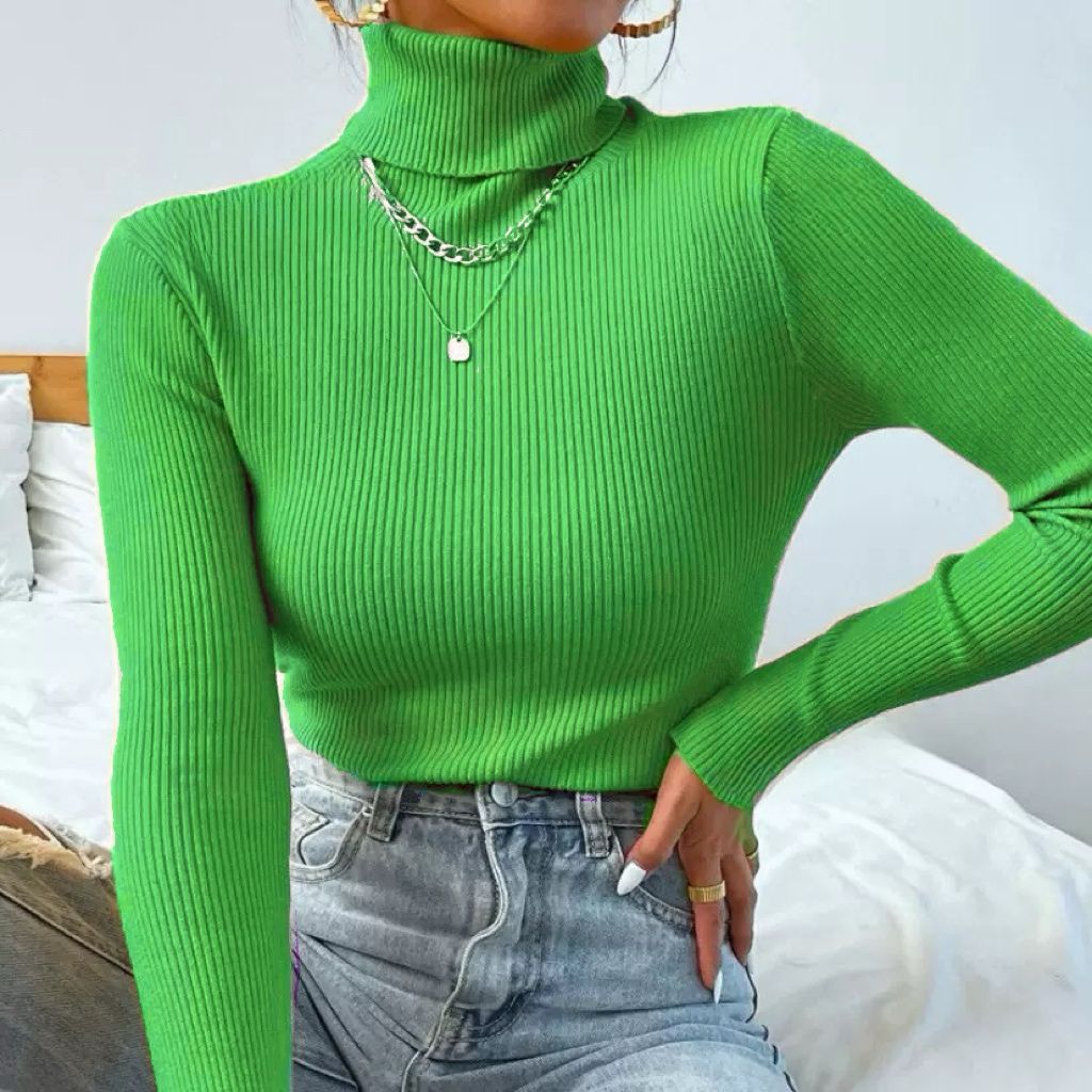 Luvik | Naisten elegantti pooloneule hienolla ribbikudoksella