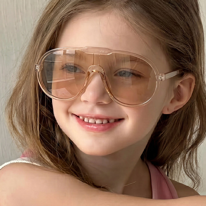 Dame moterisk sport-solbrille i unikt design med UV-beskyttelse og fleksible stenger Luvikno