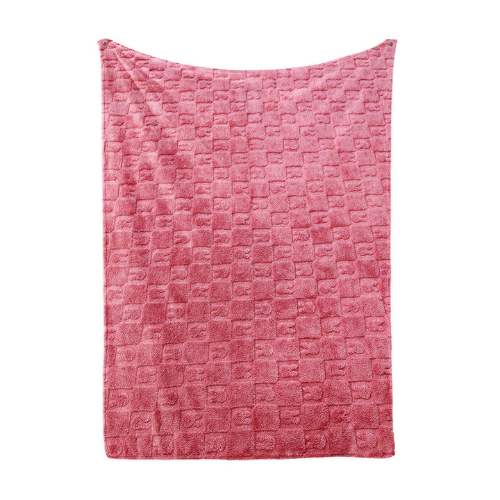 Damer Koselig Mikrofiber Hurtigskiftepledd i moderne rutemønster Luvikno