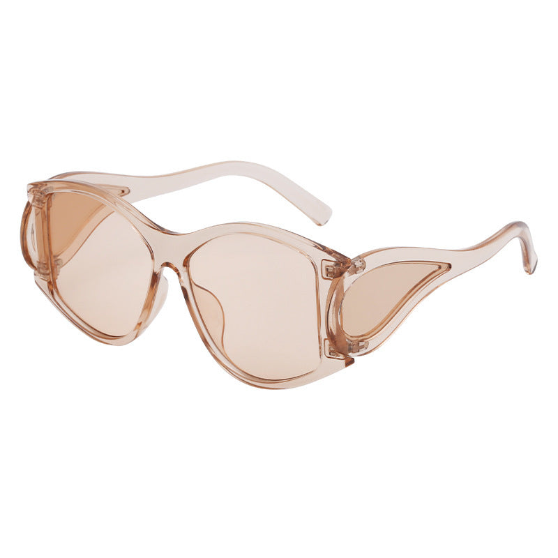Dame moderne Cat-Eye solbriller med unikt ramme og UV-beskyttelse Luvikno
