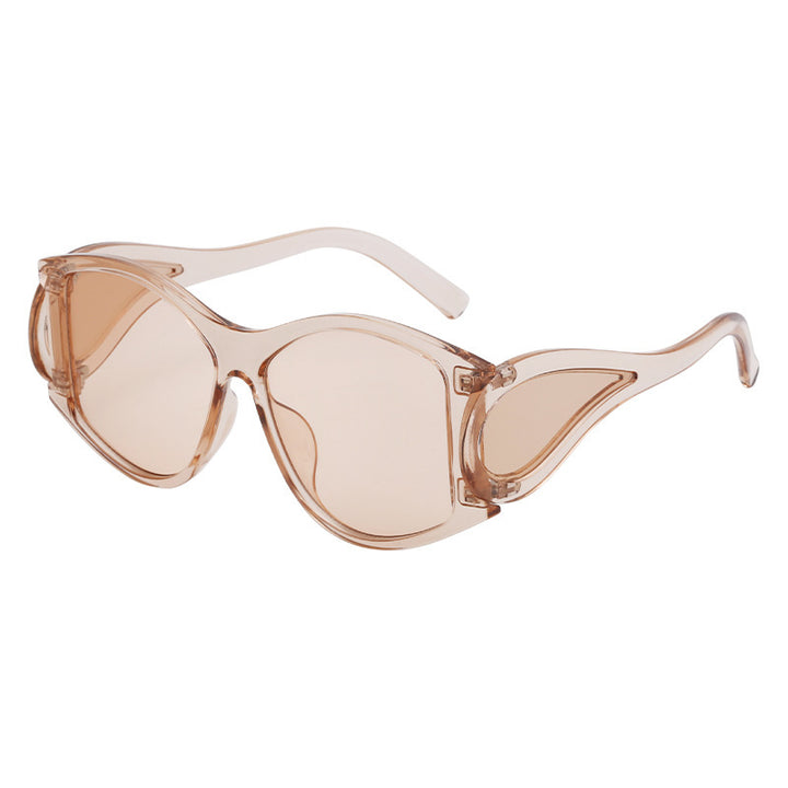 Dame moderne Cat-Eye solbriller med unikt ramme og UV-beskyttelse Luvikno