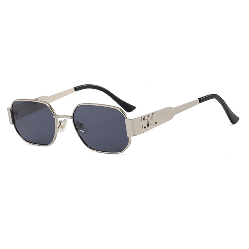 Dame geometrisk solbrille i moderne design med polariserte linser Luvikno