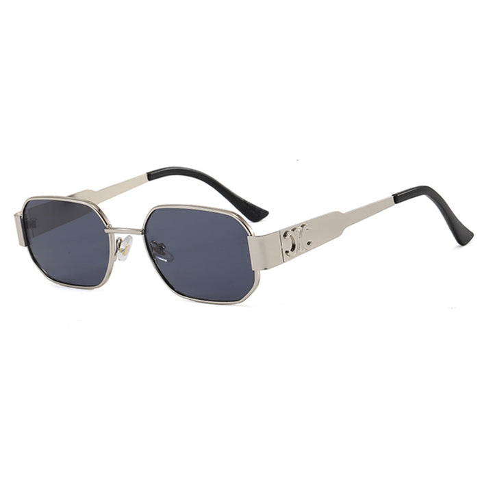 Dame geometrisk solbrille i moderne design med polariserte linser Luvikno