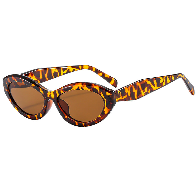 Dame Elegant Cat-Eye Solbrille med beskyttende UV-filter Luvikno