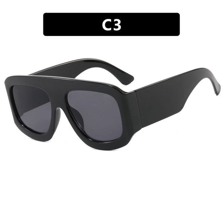 Dame fashion oversized solbriller med bred ramme og beskyttende UV-filter Luvikno