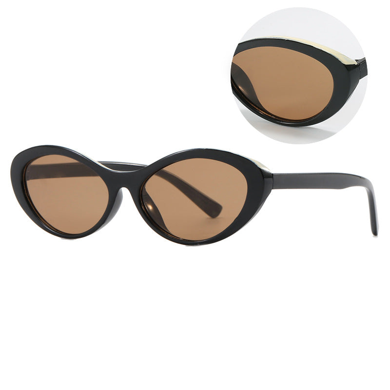 Dame stilige Cat-Eye solbriller med myke kurver og UV-beskyttelse Luvikno