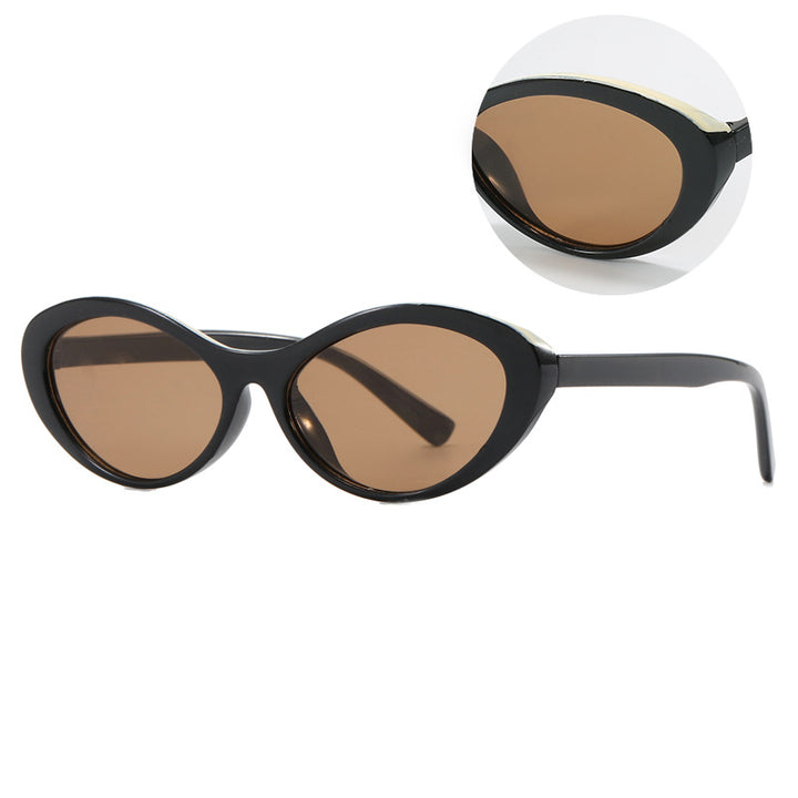 Dame stilige Cat-Eye solbriller med myke kurver og UV-beskyttelse Luvikno