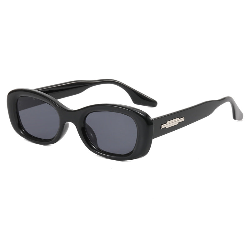Dame trendy retro-solbriller med bred ramme Luvikno