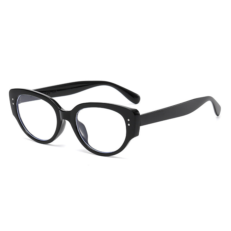 Dame moteriktig Cat-Eye briller med trendy tykke rammer Luvikno